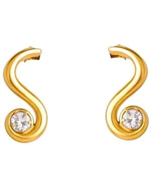 Lily Flo Jewellery The Shape Of Momentum Diamond Stud Earrings - Metallic
