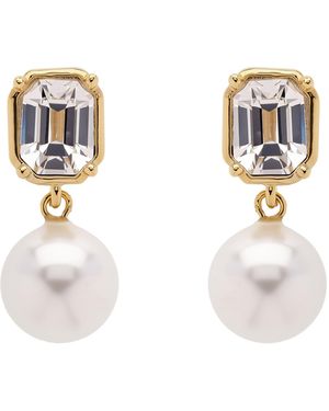 Emma Holland Jewellery Crystal & Pearl Earrings - Metallic