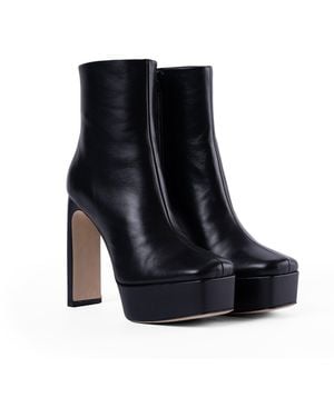 Il Fratellino Rising Star Leather Platform Ankle Boot - Black