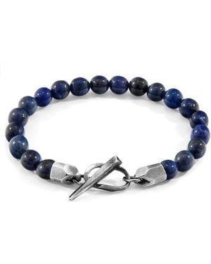 Anchor and Crew Sodalite Tinago & Stone Beaded Bracelet - Blue