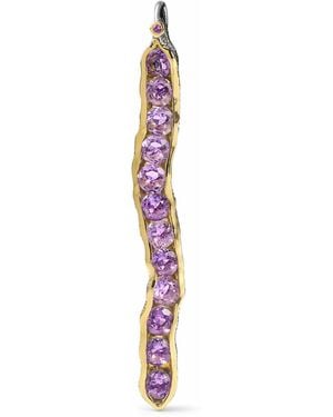 German Kabirski Yusn Designer Pendant With Natural Round Cut Amethyst - Multicolour