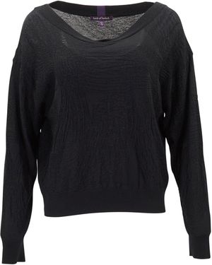 lords of harlech Crissy Cropped Merino Jumper - Black
