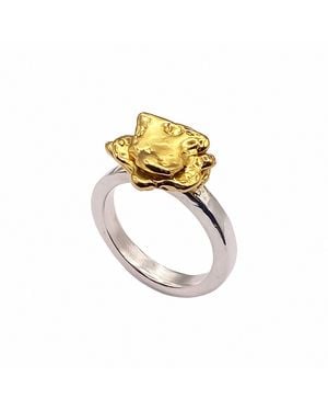 Moca Jewellery Flower Ring - Metallic
