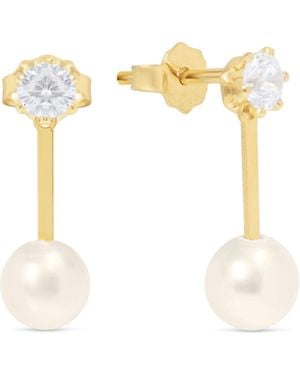 Esterah Emma Pearl Earrings - Metallic