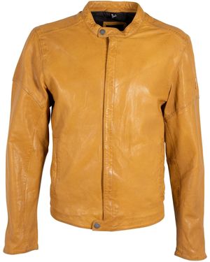 Mauritius Lightweight Leather Jacket Solvic - Orange
