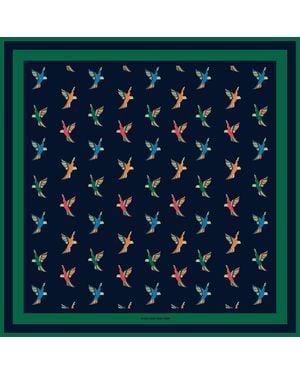 Jessie Zhao New York Freedom Wings Double Sided Silk Scarf - Blue