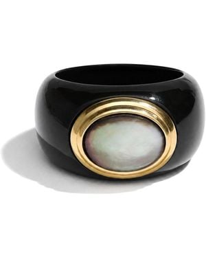 Stone Fruit Core Ring Resin - Black