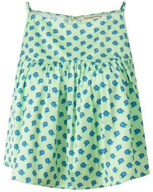 Pecanpepperpelican Hydrangea Sleeveless Top - Green