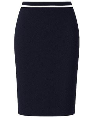 Conquista Fitted Pencil Skirt With Contrast Stripe - Blue