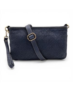 Bolsa Nova Handbags Laura Woven Crossbody - Blue