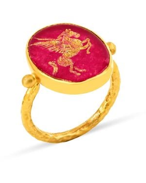 Ece London The Pegasus Iii Ring - Pink