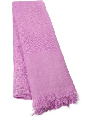 Heritagemoda Handmade Lilac Linen Scarf - Purple