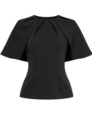 Nissa Cape-Design Top - Black