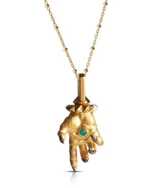 Kasun Hand Of The Protector Pendant - Metallic