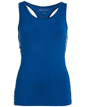 Perky Peach Daisy Vest Top - Blue