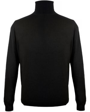DAVID WEJ Harry Merino Wool Roll Neck Jumper - Black