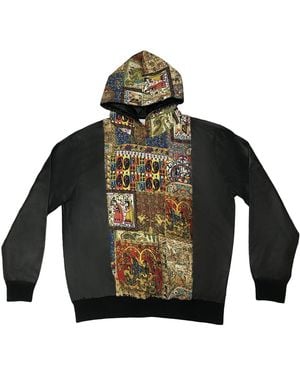 Zasta Studio Empire Leather & Cotton Hybrid Hoody - Green