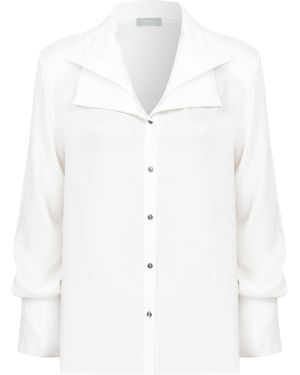 Cansu Xi Silky Moonlight Shirt - White
