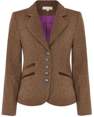 Guinea London Herringbone Tweed Jacket - Brown