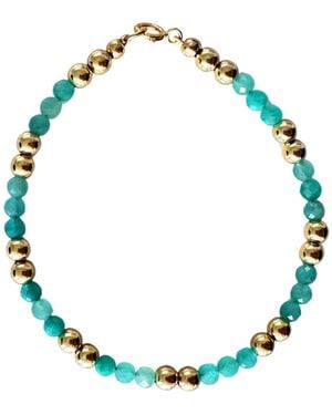 Herself Collections Amazonite Bead Bracelet - Blue