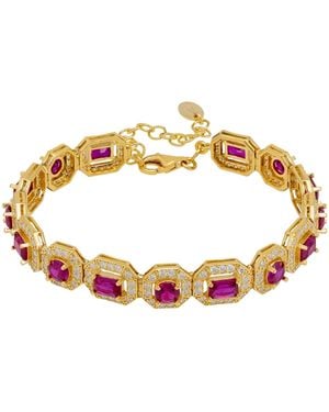 LÁTELITA London Whistledown Ruby Gemstone Bracelet - Metallic