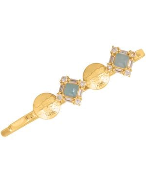 Lavani Jewels Elara Aquamarine Hairpin - Metallic