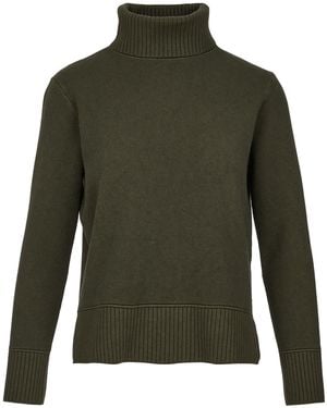 At Last Polo Neck Sweater - Green