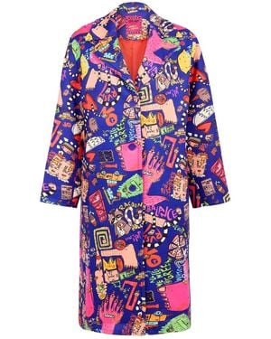 King Naked No Rush Oversized Coat - Blue