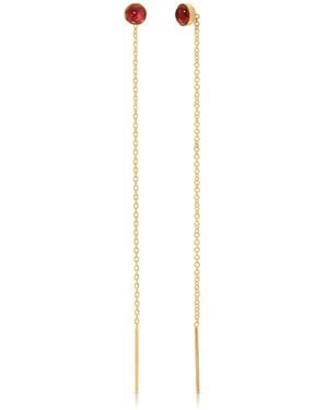 Heather Hawkins Jewelry Speedway Four Millimeter Gemstone Threader Post Earrings - Metallic