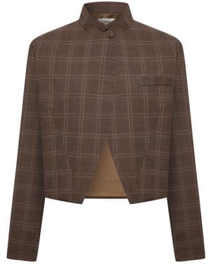 Thisisu Collection Romy Plaid Jacket – - Brown