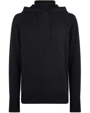 La Granni Knitted Roll Neck Hoodie - Blue