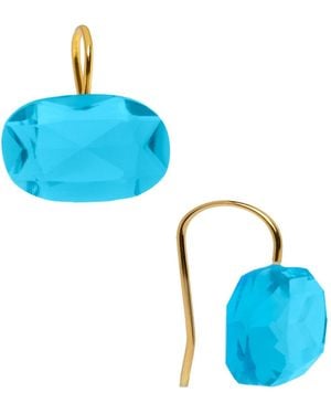 Saachi Floating Crystal Earring - Blue