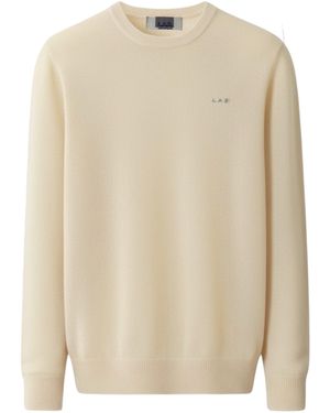 London Atelier Byproduct Neutrals Mohair Classic Fit Jumper With Embroidery - Natural