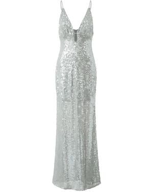 Aisl Sequin Plunge Gown - Grey