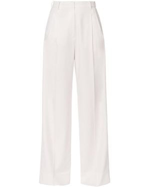 AGGI by HALEWSKI Gwen Aesthetic High Waisted Wide Trousers - White