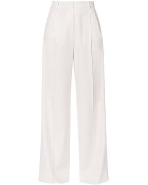 AGGI by HALEWSKI Gwen Aesthetic High Waisted Wide Trousers - White