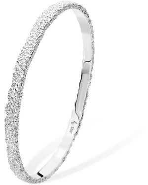 Lucy Quartermaine Solid Sterling Hula Bangle - White