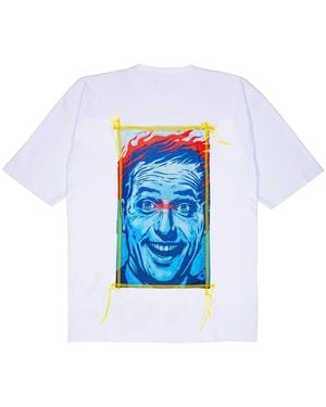 mysimplicated Oversized T-Shirt With Face Print - Blue