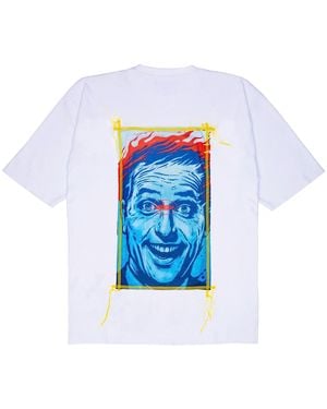 mysimplicated Oversized T-Shirt With Face Design W - Blue