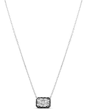SHYMI Rhodium Emerald Necklace - Metallic