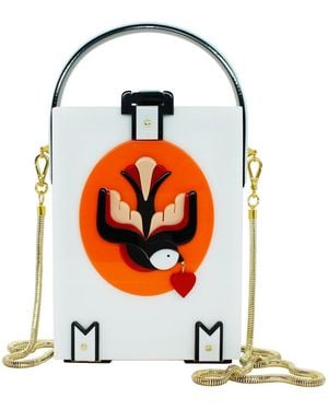Gissa Bicalho Handmade Acrylic Clutch Swallow - Multicolour