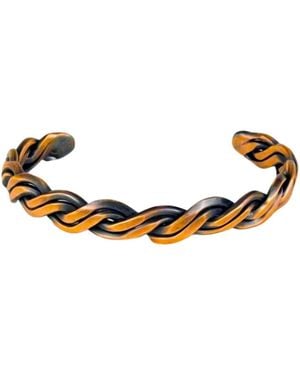 Anatoliacraft Handmade Copper Twist Cuff Bracelet - Metallic