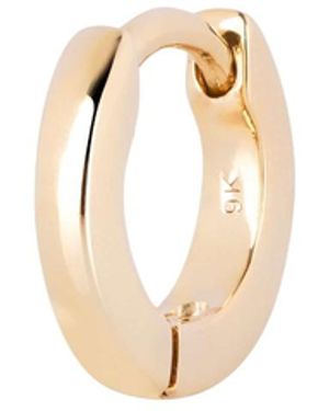 Zohreh Teeny Wide Huggie Hoop Earring 9K - White