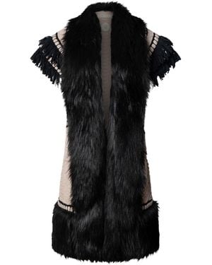 The Extreme Collection Faux Fur Waistcoat Edward - Black