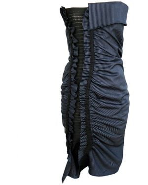 Ccy Currency Halterless Frill Dress - Blue