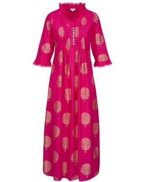 At Last Cotton Annabel Maxi Dress - Pink