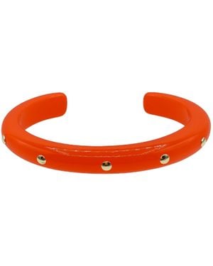 Michael Nash Jewelry Sonia Resin Small Studded Small Cuff - Orange