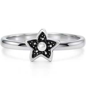 Unaloe Sterling Sea Star Ring – Adjustable Symbolic Beach-Inspired Ring For - Metallic