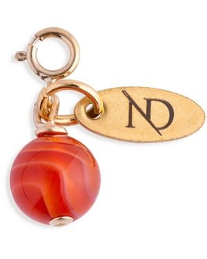 N'damus London Carnelian Gemstone & Charm - Metallic
