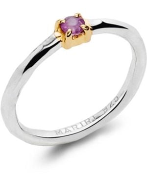 Mariri Sparks Amethyst Ring - White
